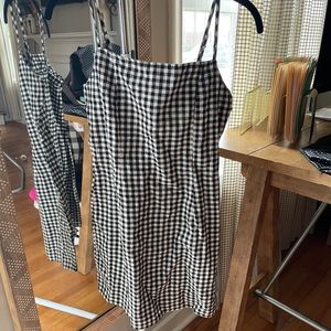 Black and White Plaid Dress